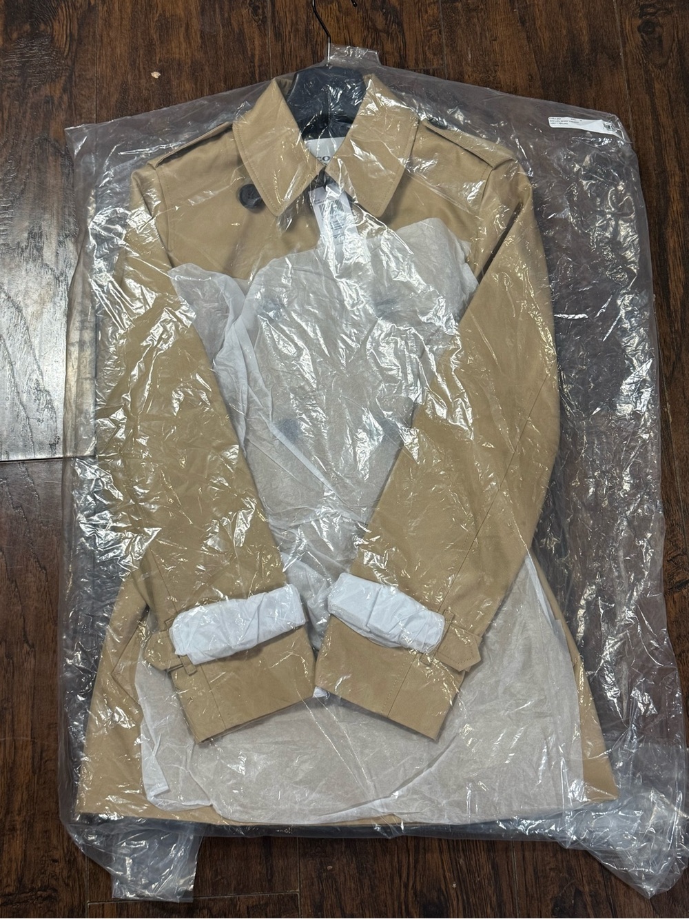 NWT Coach Men’s Core Trench Large Khaki Leather Trim Coat 10011165JAX SZ Small